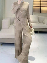 Luxury Pleated Ribbed 2-Piece
